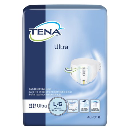 Tena TENA Ultra Incontinence Brief L Breathable, PK 80 67300
